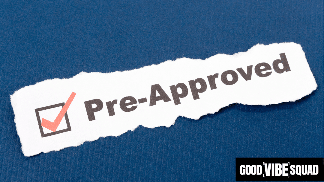 White slip of paper that says "pre-approved" against a blue background to represent that mortgage loan originators should be knowledgeable about issuing pre-approval letters